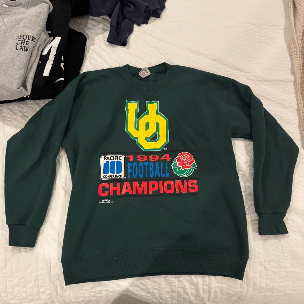 *Vintage/Rare* Oregon Ducks 1994 Pac-10 Champions / Rose Bowl Sweatshirt size XL